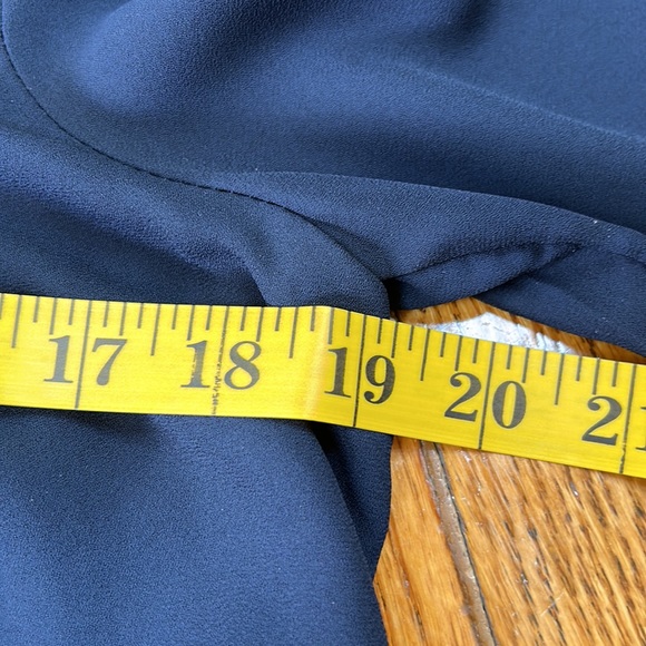 LOFT Outlet navy blue long sleeve blouse.  Ladies size small. - Picture 7 of 9